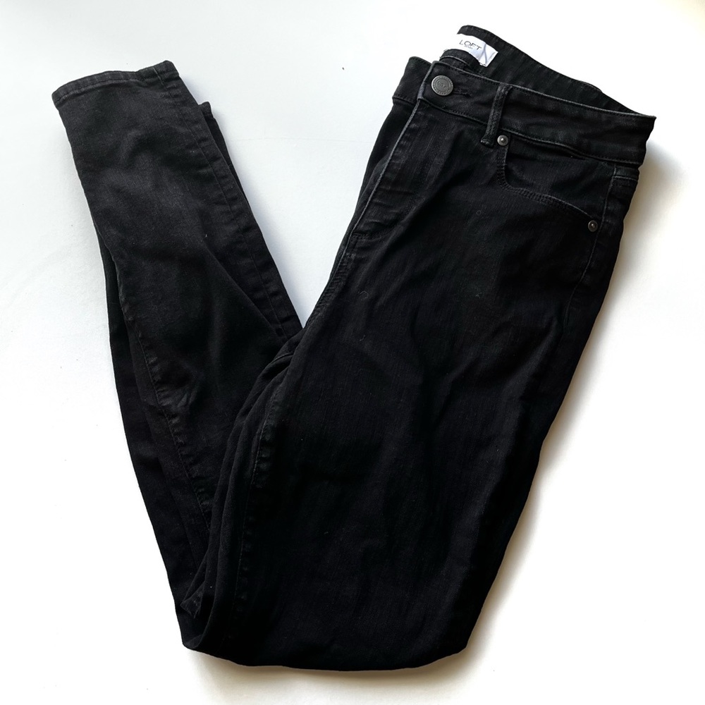 Loft Black Skinny Jeans Size 10